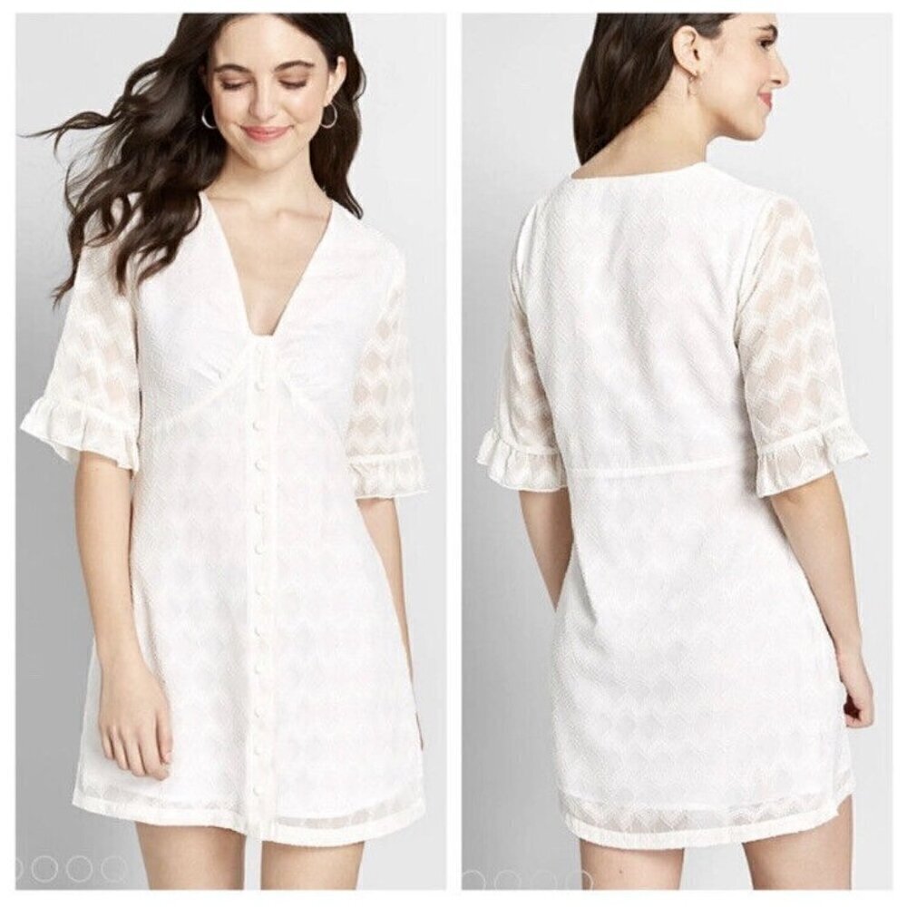 NWT ModCloth Daytime Darling White Mini Dress Size 4
